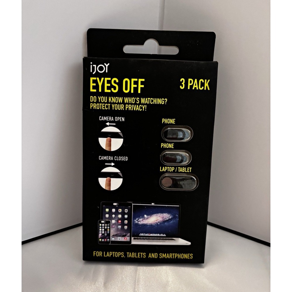 Joy Eyes Off Slide Camera Cover 3 Pack for Phone Laptop Tablet Webcam[B]